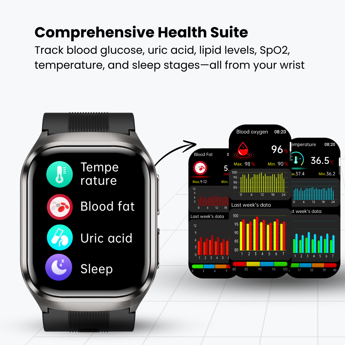 CXS17 Airbag Pump Blood Pressure Monitor watch