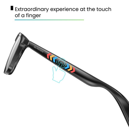 Coxsmart CS300 Smart Glasses: Stylish UV-Adaptive Lens, Bluetooth Music &amp; Voice Control, Anti-Blue Light, Fitness Tracker with App Sync 