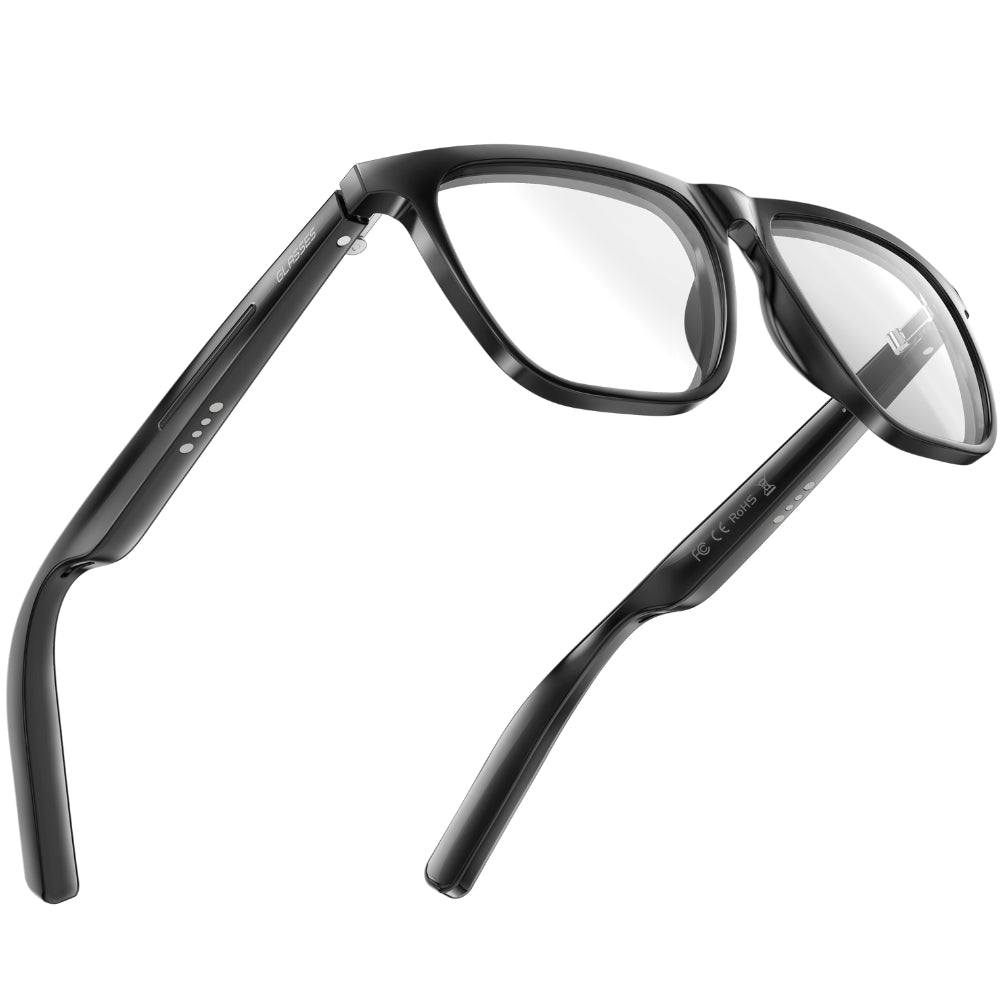 Coxsmart CS300 Smart Glasses: Stylish UV-Adaptive Lens, Bluetooth Music &amp; Voice Control, Anti-Blue Light, Fitness Tracker with App Sync 