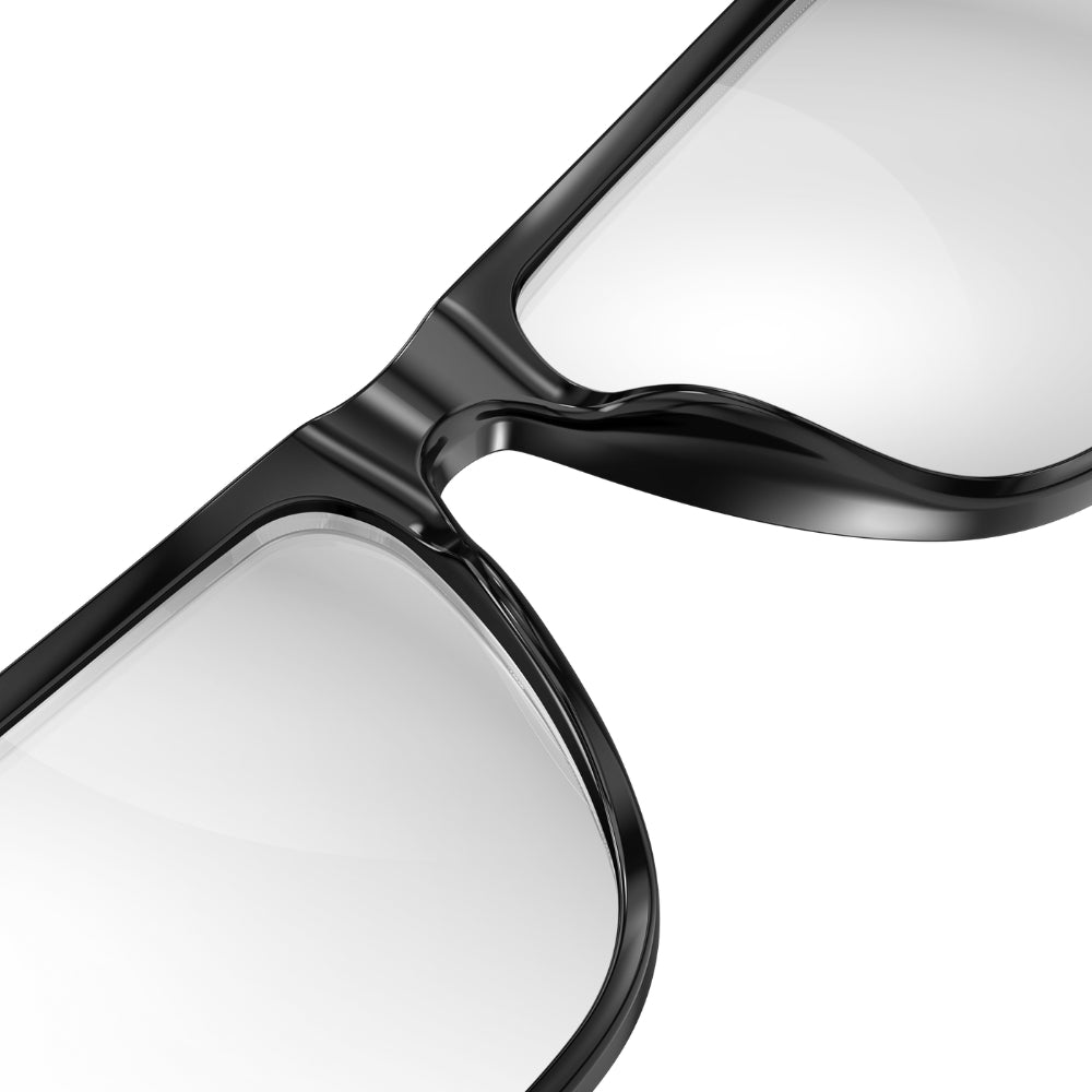 Coxsmart CS300 Smart Glasses: Stylish UV-Adaptive Lens, Bluetooth Music &amp; Voice Control, Anti-Blue Light, Fitness Tracker with App Sync 